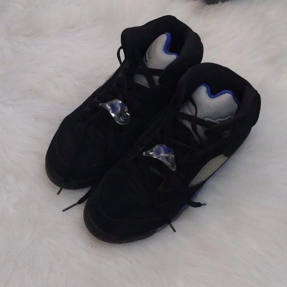 Air Jordan Retro 5  Racer Blue Black and Purple Sneakers